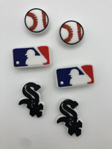 MLB Chicago White Sox Baseball Team For Crocs Shoe Charms Jibbitz - 6 Pieces