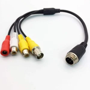ICustodian® 4 PIN Aviation To RCA & BNC Video, Audio And DC Power CCTV Cable - Picture 1 of 5