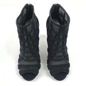 Karen Millen FY704 Ladies Leather/Mesh Black Heel Shoes, Size - 40, NEW(Other) - Picture 1 of 10