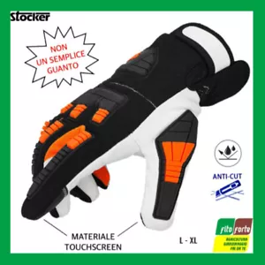 GUANTI INVERNALI ANTITAGLIO PER MOTOSEGA STOCKER PROTEZIONE ELEVATA TOUCHSCREEN - Foto 1 di 6