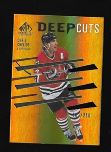 CHRIS CHELIOS 2023-24 SP Game Used DEEP CUTS DC-70 gold foil 202/250 - Picture 1 of 2