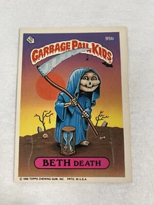 Garbage Pail Kids 1986 Series 3 BETH DEATH #95b Original Vintage Sticker GPK OS3 - Picture 1 of 2