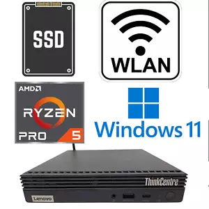 Lenovo ThinkCentre M75q AMD Ryzen 5 Pro 4650GE WLAN 8/16/32GB NVME SSD Mini PC - Bild 1 von 24
