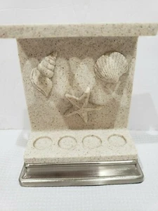 Coastal Collection Bathroom  Toothbrush Starfish Holder Seashells Decor NEW - Picture 1 of 3