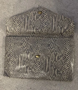 Faux Snake Skin Clutch Bag Vintage 10 x 7 inches  - Picture 1 of 2