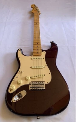 Fender Mexico Stratocaster Left Hand Midnight Wine Electric Guitar - Image 1 of 4