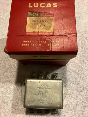 Lucas Flasher Lamp Relay #33117 Jaguar XK Austin Healey Morgan MGTF MGA, more - Image 1 of 3
