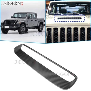 For Jeep Gladiator JT Mojave 2020-2025 Matte Carbon Front Engine Hood Vent Cover - Picture 1 of 11