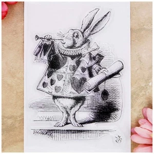 Bunny Rabbit Heart Happy Easter Clear Stamps for Card Making Decoration and D... - Picture 1 of 1