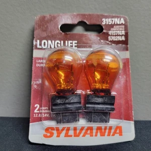 SYLVANIA - 3157NA Long Life Miniature - Amber Bulb, Ideal for Parking, Side Mark - Picture 1 of 8