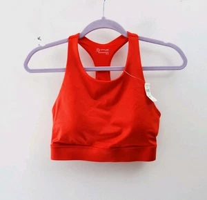 OFFLINE By Aerie Goals Gloss High Neck Sports Bra in Red (M) NWT! - Picture 1 of 12