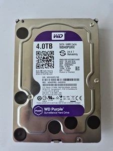 4TB WD Purple Surveillance CCTV 3.5" SATA Internal Hard Drive PC HDD WD40PURZ - Photo 1/6