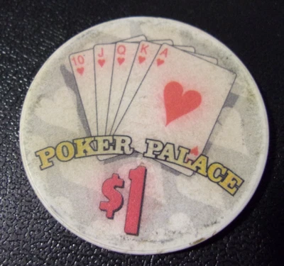 POKER PALACE HOTEL CASINO (LTD 2000) $1 ficha de póquer para juegos - N. Las Vegas, NV Foto 1 de 2