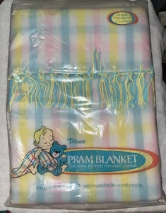 NEU Vintage Triboro Kinderwagendecke/Schal 36x45 - Bild 1 von 6