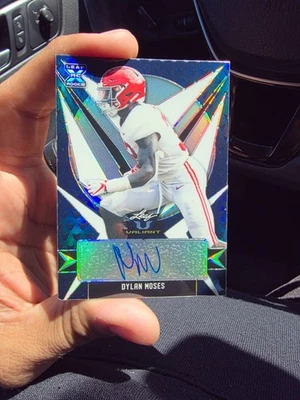 2021 Leaf Valiant Navy Blue 5/35 Dylan Moses #BA-DM1 Rookie Auto RC - Image 1 of 4