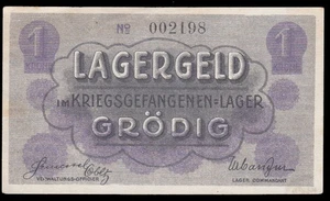 i-010323 Austria-Hungary 1 Krone 1914-18. POW Camp Grodig aUNC - Picture 1 of 2