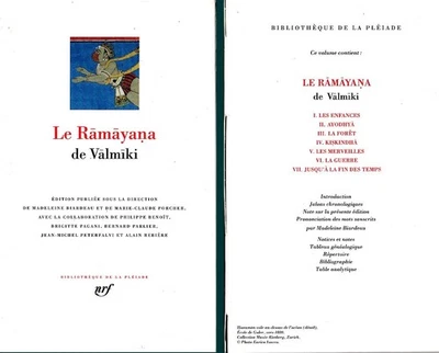 LE RAMAYANA DE VALMIKI Bibliothèque de la Pléiade NRF 1999 RARE ! - Photo 1/4