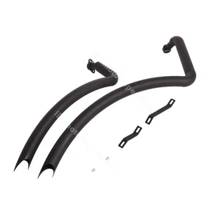 For Kawasaki Vulcan 900 VN900C Custom Full System Black Exhaust Front Link Pipe - Picture 1 of 7