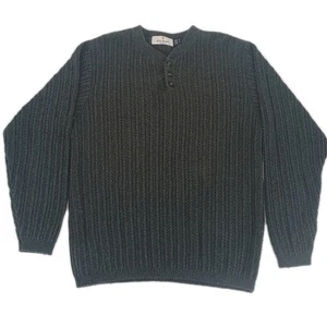 Vintage Bill Blass Henley Strickpullover Mehrfarbig Herren Größe L - Bild 1 von 14