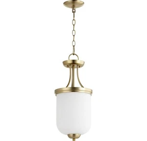 Quorum 2759-9-80 Enclave 9" 2-Light Pendant in Aged Brass - Picture 1 of 2