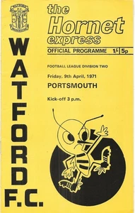 Football Programme WATFORD v PORTSMOUTH Apr 1971 - Picture 1 of 1