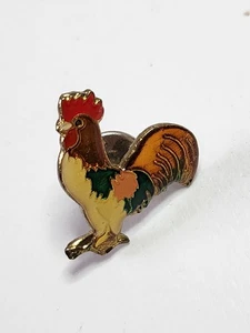 Rooster Chicken Hen Barnyard Animal Enamel Lapel Hat Pin Pinback - Picture 1 of 2