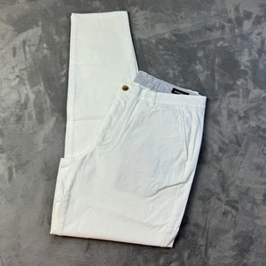 Bonobos Pants Mens 35x36 White Athletic Fit Stretch Casual Chino Spandex Blend - Picture 1 of 10
