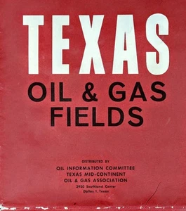 c1962 TEXAS ÖL- & GASFELDER Karte ROHÖLFÖRDERUNG - ORIGINAL (35X33) - Bild 1 von 13
