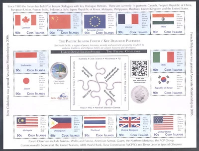 (701667) Joint Issues, Flag, Key Dialogue Partners, Cook Island/Tonga - 4 sheets - Image 1 of 4