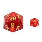 RPG Dice 20-seitig 1 9/16in Tabletop Dnd Role Play w20 Pearl Red Poly Large