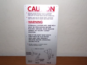 Aircraft Hydraulic Door Metal Decal BAC27ECT-480 - Picture 1 of 3