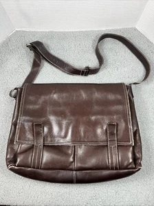 LATICO Mens Brown Leather Messenger Bag Tote Laptop School Business College - Picture 1 of 20