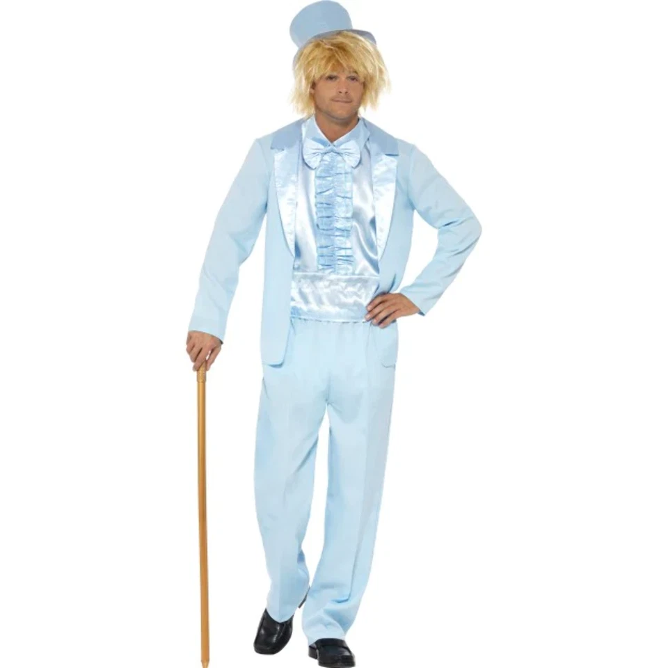 Smiffys 90s Stupid Baby Blue Tuxedo Suit Adult Mens Halloween Costume Large