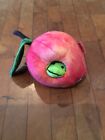 Folkmanis Worm In Bright Red Apple Plush Finger Puppet, Euc