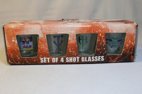WWE Glassware Set 1.5 Oz Shot Glass Undertaker D-Generation X Cena 2008 Cover
