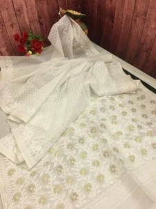 Nayantara Dhakai Jamdani Saree Soft Jamdani Saree Comfortable Rich Work - Picture 1 of 5