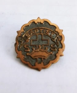 Vintage Baptist SS Sunday School Little System Cross And Crown Lapel Pin .5" - Picture 1 of 4