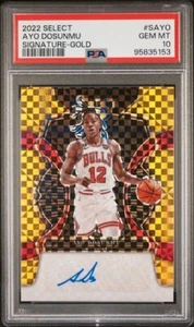 2022 Panini Select Signatures #S-AYO Ayo Dosunmu Gold Auto 10/10 PSA 10 Bulls - Picture 1 of 2