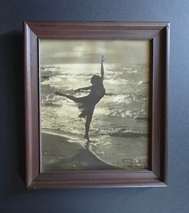 SIGNED 1921 RISQUE DECO BACKLIT SIREN JAMES W PONDELICEK L'EPHEMERE FRAMED PHOTO - Picture 1 of 14