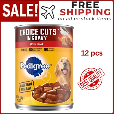 PEDIGREE CHOICE CUTS IN GRAVY Adult Canned Soft Wet Dog Food with Beef, 13.2 oz. - Image 1 of 4