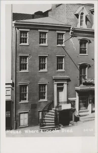 RPPC c1950 Petersen House Washington DC where Lincoln died photo postcard B313 - Picture 1 of 2