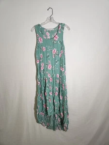 Jamie & Layla Dress Womens Size M Hi Low Floral Casual Sleeveless Breatheable - Picture 1 of 9