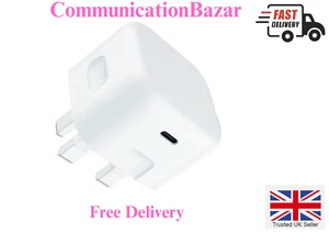 UK 3 Pin Mains Wall USB Charging Plug Wall Charger Adapter for iPhone Samsung - Picture 1 of 4