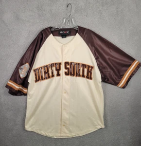 BOFF Dirty South Baseball Jersey Adult Medium Brown And Off White - Picture 1 of 12