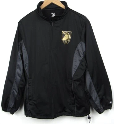 Army West Point Black Knights Track Full Zip NCAA Jacket Black Gray M Medium - Image 1 of 4
