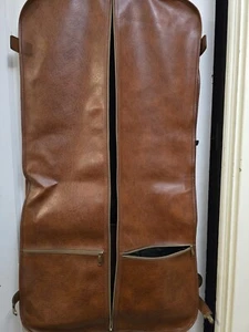 Vintage Scovill Brown Leather garment bag - Picture 1 of 8