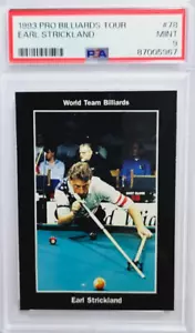 1993 WWC Pro Billiards Tour #78 Earl Strickland Rookie Card RC PSA 9 Mint POP 2 - Picture 1 of 2