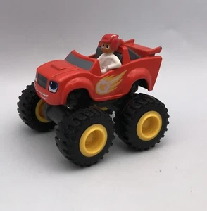Blaze and The Monster Machines Mattel 2014 RED YELLOW FLAME w/AJ Driver - Picture 1 of 3
