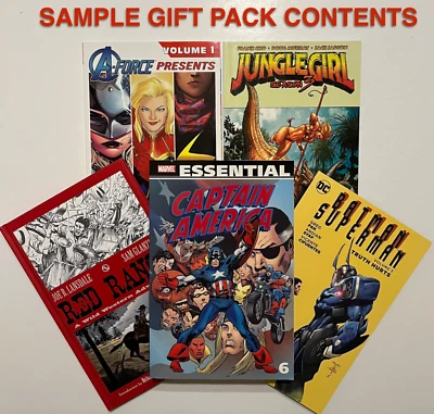 Graphic Novel Comic Book Gift Pack Grab Bag 5 TPBs/HCs Assorted Marvel/DC/Indy - Image 1 of 4