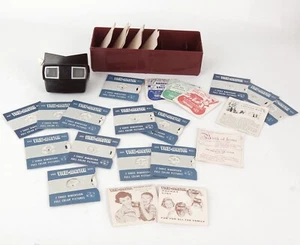 Vintage Sawyer's View-Master Bakelite 3-D Viewer & 27 Reels Instructions Case - Picture 1 of 12
